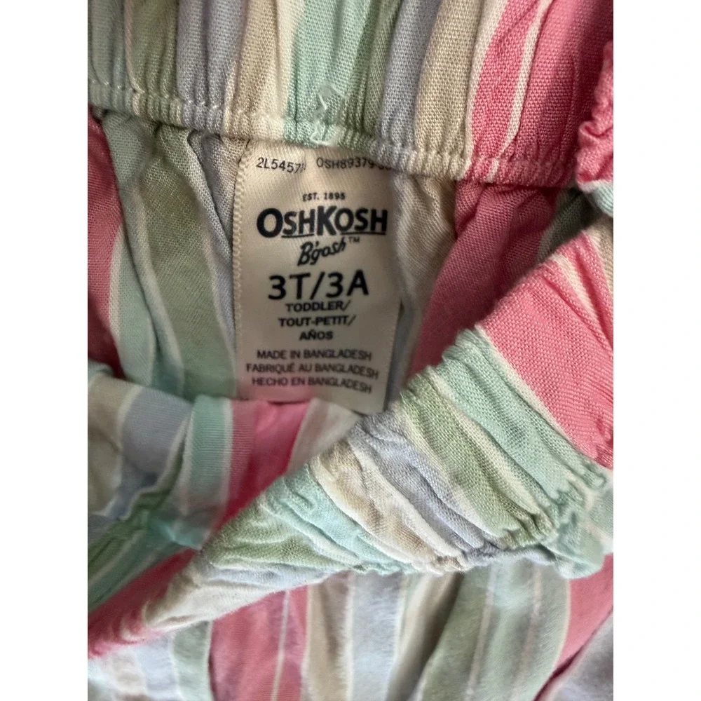 OshKosh B'gosh Coastal Preppy Summer Lot Toddler 3T Pink Blue Striped Ruffle 7pc